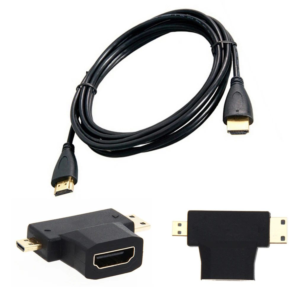1.5m 3 in 1 HD to Mini/Micro HD Adapter Cable HD High Speed Wire Cord Replacement for TV Mobile Phone Gameplayer
1.5m 3 in 1 HD to Mini/Micro HD Adapter Cable HD High Speed Wire Cord Replacement for TV Mobile Phone Gameplayer
