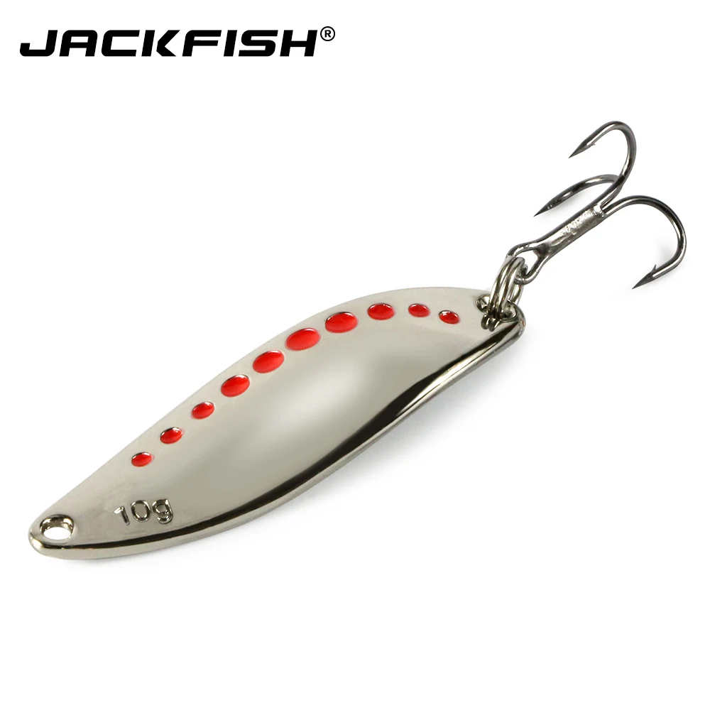 Приманка для рыбалки JACKFISH с металлическими блестками вращающаяся ложка жесткая