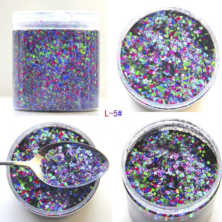 28 Designs Nail Flake Powder 50g/bag Mix Hexagon Glitter Flakes Dust Manicure Decoration 50 Holographic Flaks For Art# | Красота и