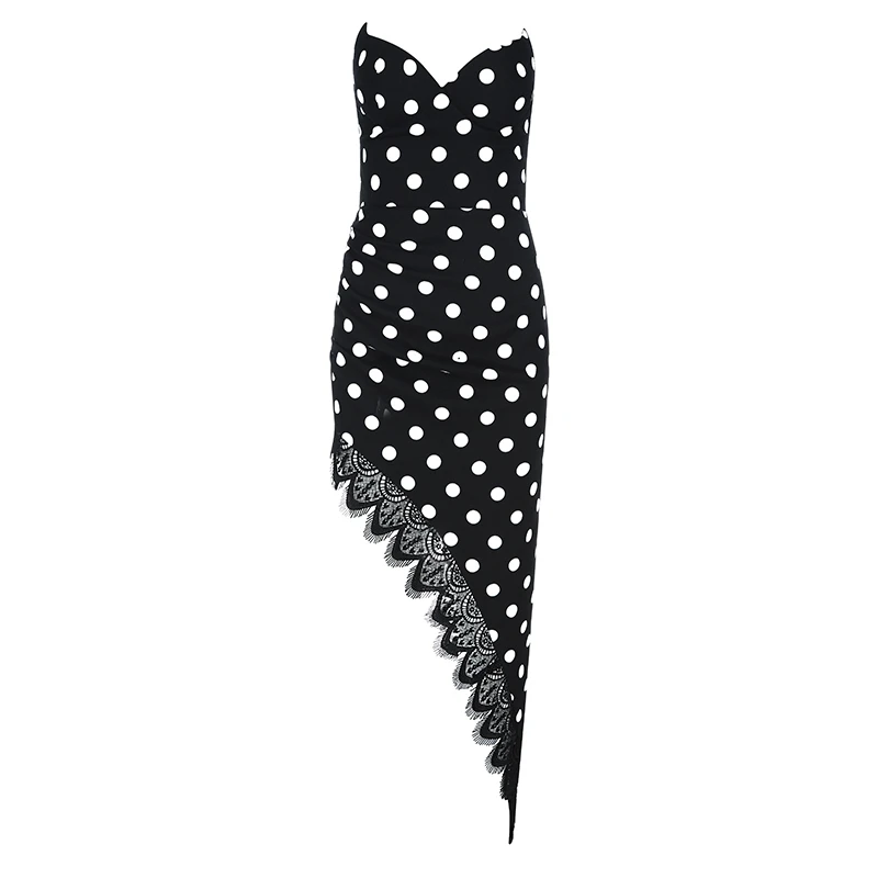 INDRESSME 2019 New Women Strapless Sexy Sleeveless Lace Asymmetric Backless Dot Print Bodycon Dress Fashion Party Club Midi Dres
INDRESSME 2019 New Women Strapless Sexy Sleeveless Lace Asymmetric Backless Dot Print Bodycon Dress Fashion Party Club Midi Dres