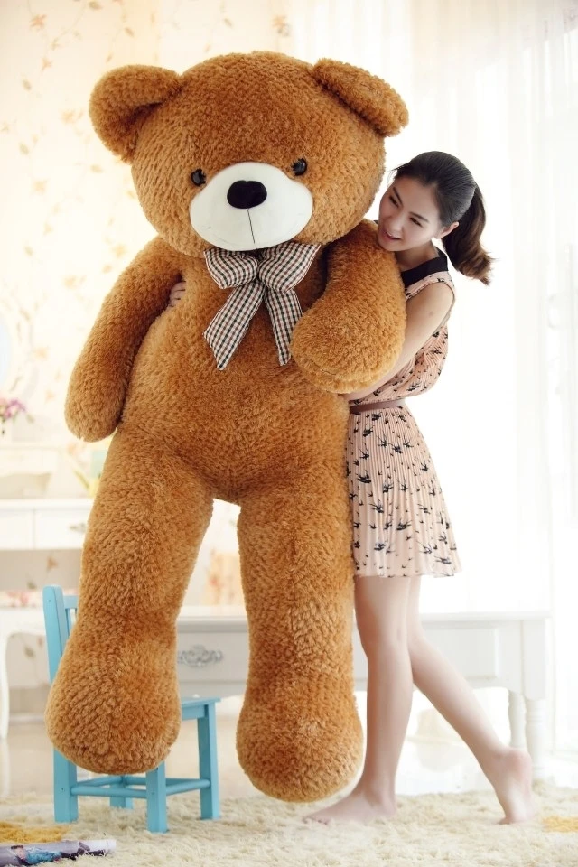 stuffed animal largest 170cm tie teddy bear plush toy brown teddy bear doll gift t6096
stuffed animal largest 170cm tie teddy bear plush toy brown teddy bear doll gift t6096