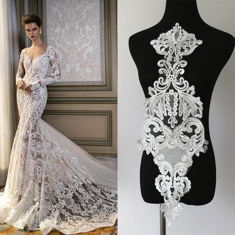Ivory Sequins Wedding Dress Back Piece Head Ornaments Lace Applique Lace Trim Wedding Dress DIY Lace Accessories
Ivory Sequins Wedding Dress Back Piece Head Ornaments Lace Applique Lace Trim Wedding Dress DIY Lace Accessories