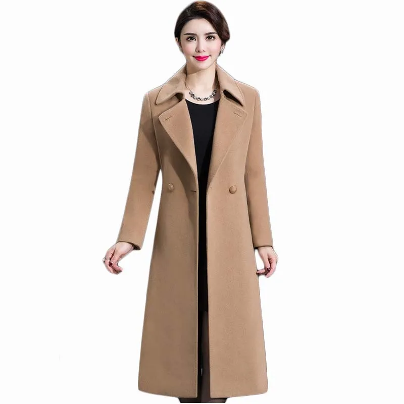 Wool Coat Female Fashion Women Woolen Coats High-end Elegant Long Slim Winter Jacket Royal Coats&Jackets Plus Size Femininos 5XL
Wool Coat Female Fashion Women Woolen Coats High-end Elegant Long Slim Winter Jacket Royal Coats&Jackets Plus Size Femininos 5XL