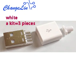 20 шт. Micro USB тип сварки штекер разъем белый черный зарядное устройство 5P