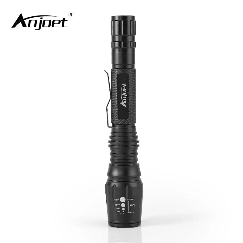 ANJOET Flashlight XM-L T6 LED 1000lumens Zoomable Focus Flash Light Torchs Tactical Flashlight Camping Lamp Outdoor Lighting
ANJOET Flashlight XM-L T6 LED 1000lumens Zoomable Focus Flash Light Torchs Tactical Flashlight Camping Lamp Outdoor Lighting
