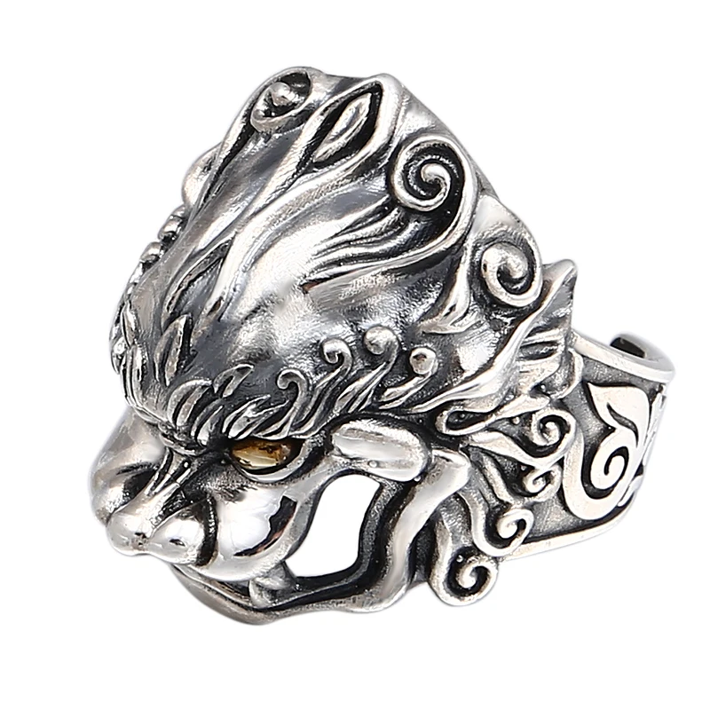 new fashion rings for men 925 sterling silver jewellery vintage chinese style overbearing mythical wild animal Adjustable size
new fashion rings for men 925 sterling silver jewellery vintage chinese style overbearing mythical wild animal Adjustable size