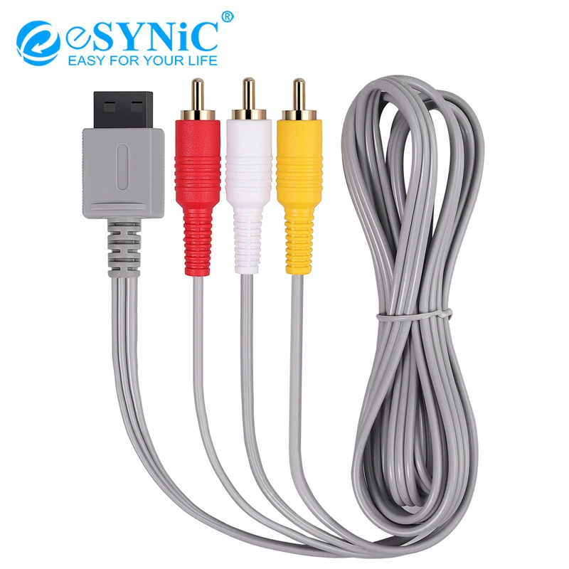 eSYNiC For Nintendo Wii / Wii U AV Cable 6ft 1.8m Composite Retro 3 RCA Gold-Plated Audio Video AV Standard Cord Male Jack Cable
eSYNiC For Nintendo Wii / Wii U AV Cable 6ft 1.8m Composite Retro 3 RCA Gold-Plated Audio Video AV Standard Cord Male Jack Cable