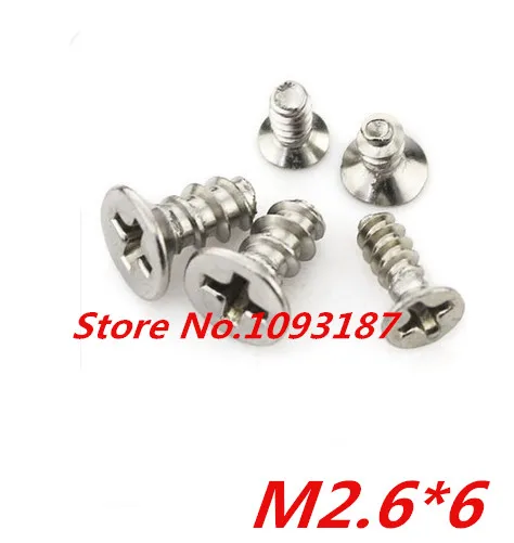 100pcs M2.6 x 6 Stainless Steel Cross Recessed Countersunk Head Flat End Tapping Screws
100pcs M2.6 x 6 Stainless Steel Cross Recessed Countersunk Head Flat End Tapping Screws