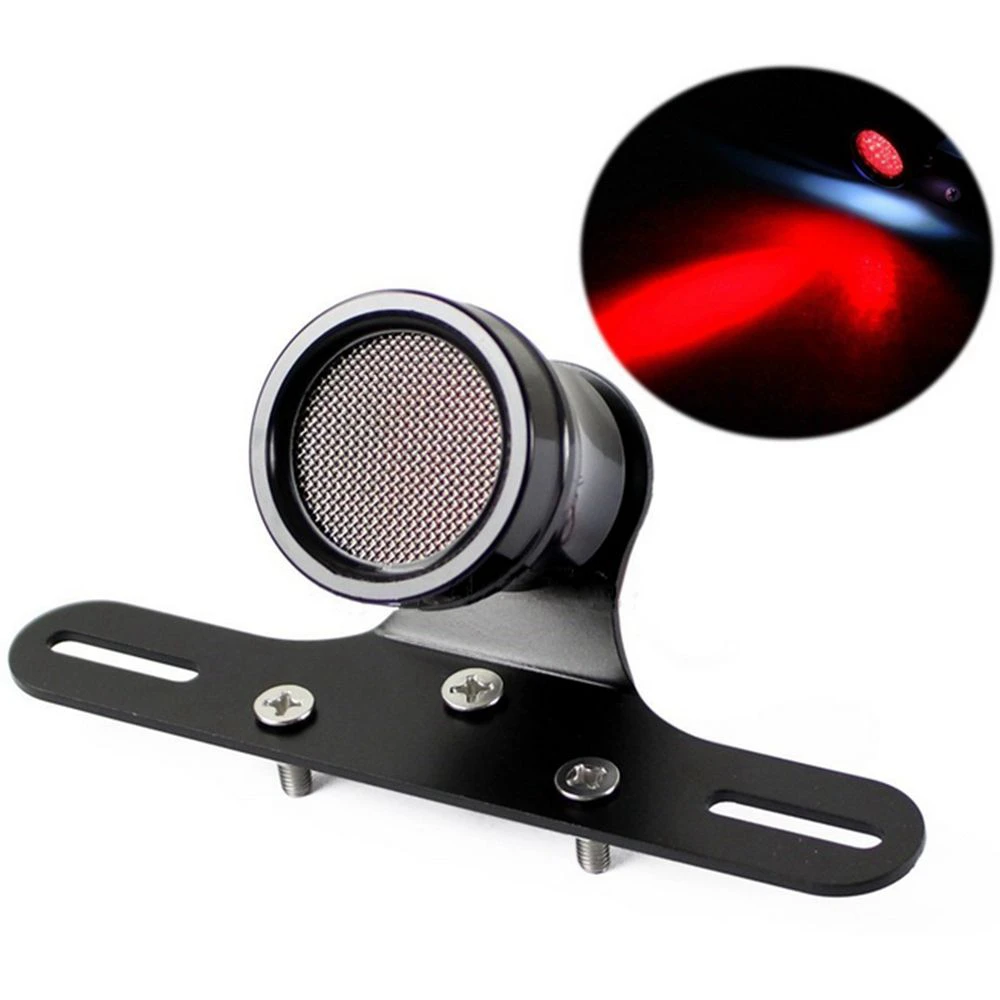 Black Motorcycle Custom Retro LED Tail Light For Harley Cafe Racer Scrambler Mesh Grill Stop Brake Lamp Number Plate Light
Black Motorcycle Custom Retro LED Tail Light For Harley Cafe Racer Scrambler Mesh Grill Stop Brake Lamp Number Plate Light