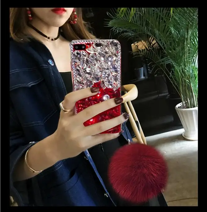 Модный бренд tide Роскошный чехол для телефона iPhone Xs Max 6 7 8 plus горный хрусталь Hairball