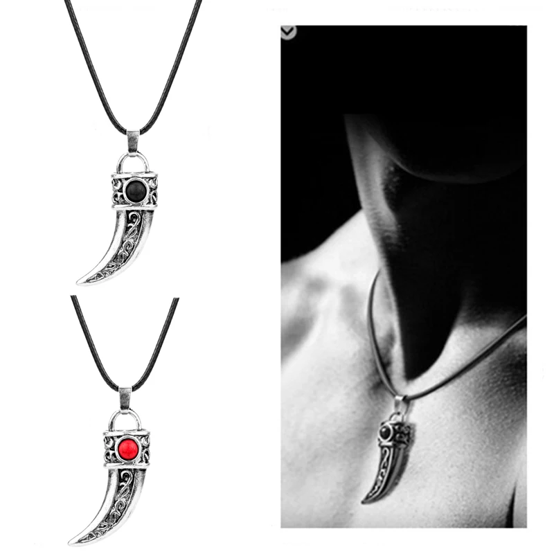 Design Wolf Tooth Pendant Necklace Men Chain Necklace Leather Chain Jewelry Collares
Design Wolf Tooth Pendant Necklace Men Chain Necklace Leather Chain Jewelry Collares