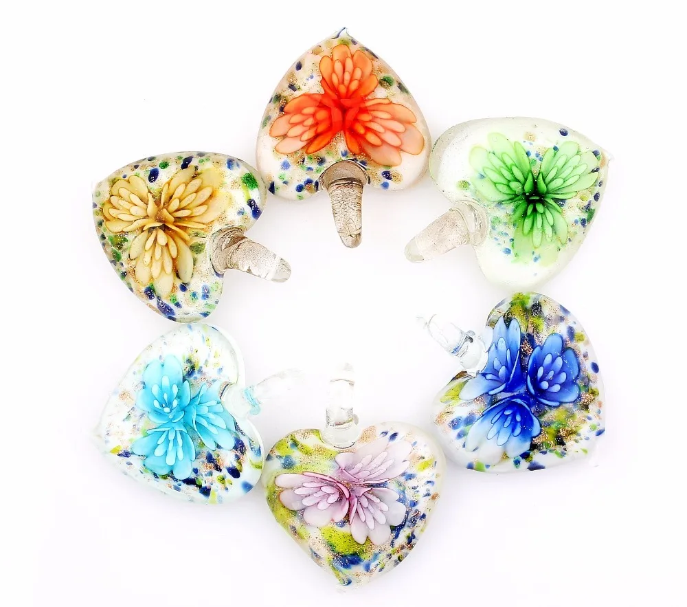 QianBei Mix Color Heart Peach Flower Pendant Fit Necklace Wholesale 6pcs Handmade Murano Lampwork Glass
QianBei Mix Color Heart Peach Flower Pendant Fit Necklace Wholesale 6pcs Handmade Murano Lampwork Glass