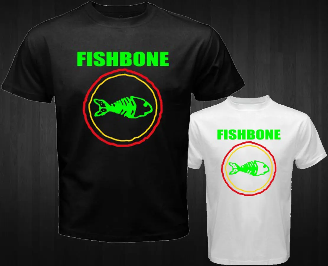 Новый Fishbone американская рок группа Для мужчин белый черный футболка Размеры S к