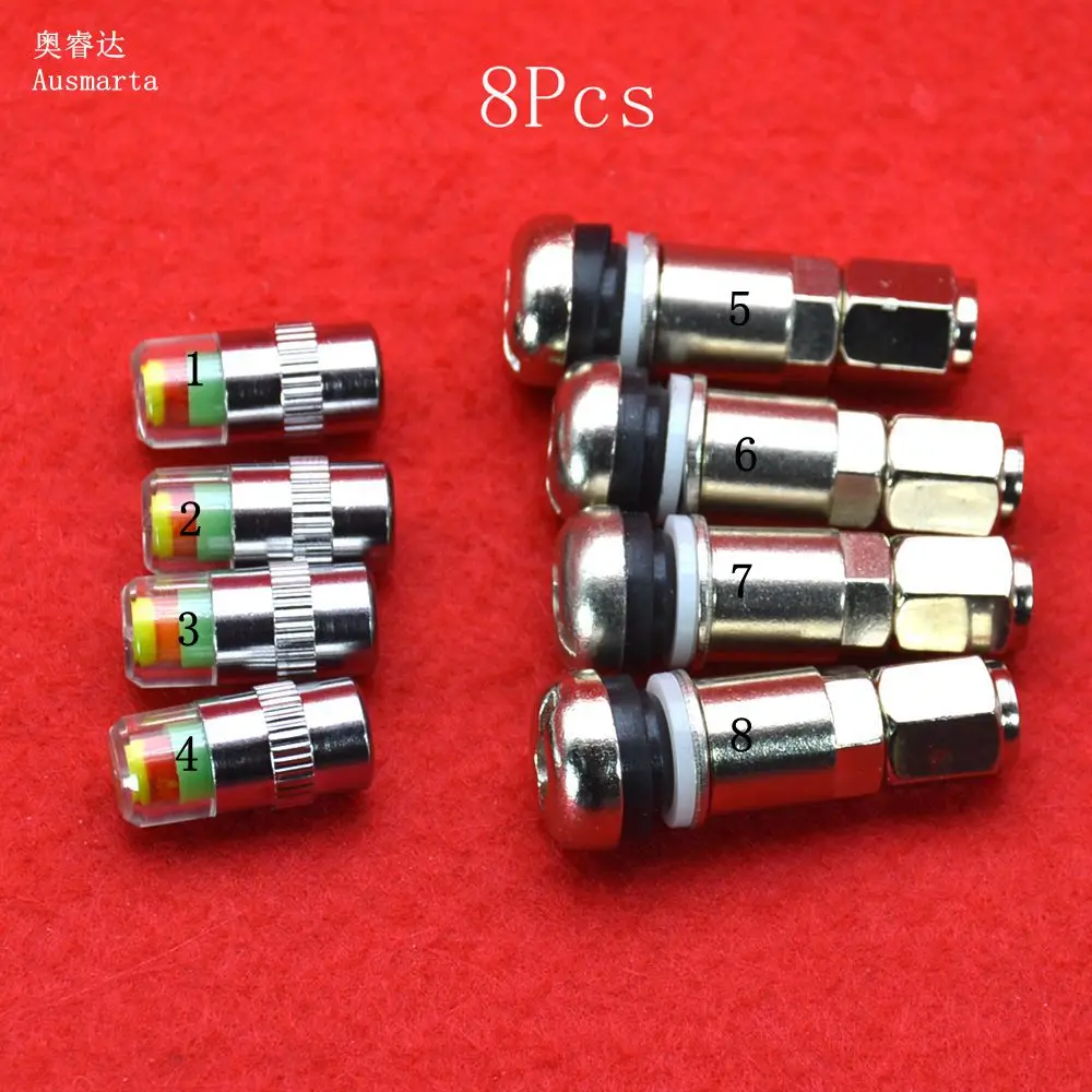 New 8 Pcs Stainless steel explosion-proof valve nozzle & tire pressure monitoring warning cap For small cars suitable for Mini c
New 8 Pcs Stainless steel explosion-proof valve nozzle & tire pressure monitoring warning cap For small cars suitable for Mini c