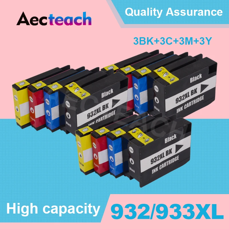 Aecteach 12PCS Ink Cartridge for HP 932 XL 933 for HP 932XL 933XL for HP932 XL Officejet 6100 6600 6700 7110 7610 7612 Printer
Aecteach 12PCS Ink Cartridge for HP 932 XL 933 for HP 932XL 933XL for HP932 XL Officejet 6100 6600 6700 7110 7610 7612 Printer