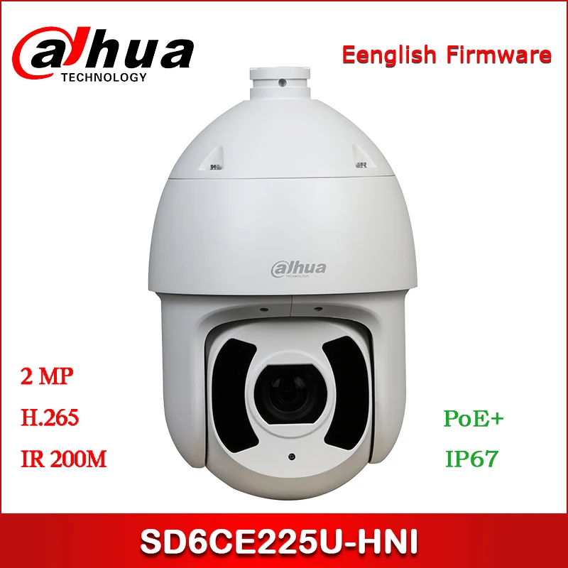 Dahua IP Camera 2MP SD6CE225U-HNI 4.8mm~120mm 25x Starlight IR PTZ Network Support PoE+ Security | Безопасность и защита