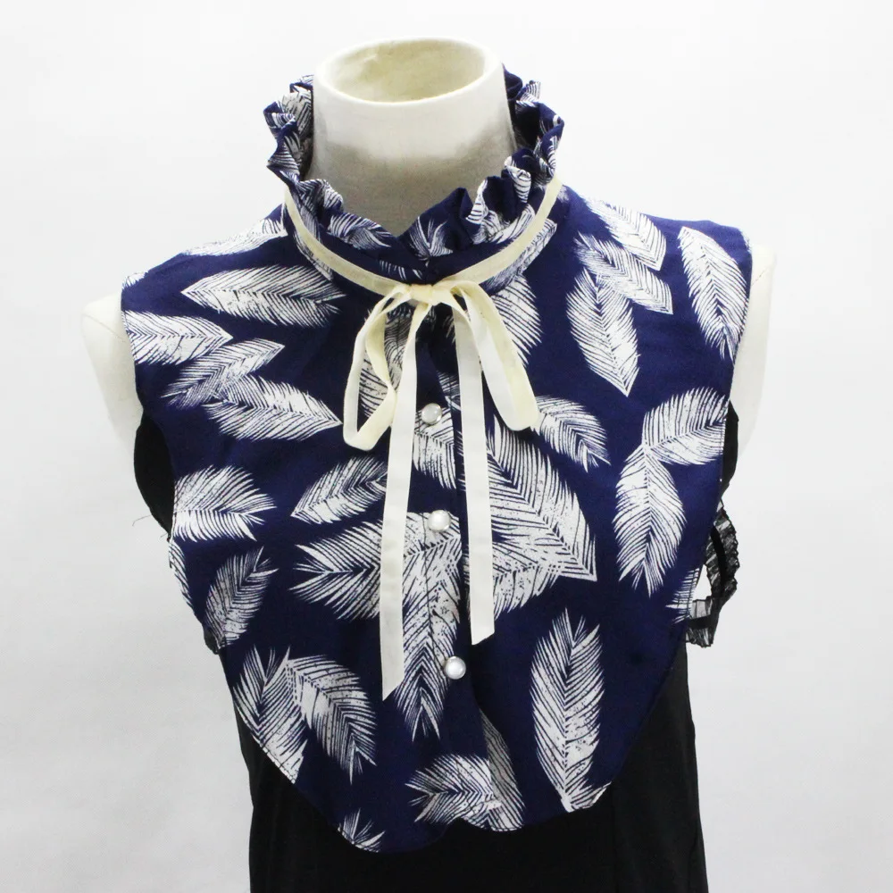 Dark blue suit decorative collar wooden ear pleated bow yarn decorative Keep Warm Detachable Collars Lapel False Collier Femme
Dark blue suit decorative collar wooden ear pleated bow yarn decorative Keep Warm Detachable Collars Lapel False Collier Femme