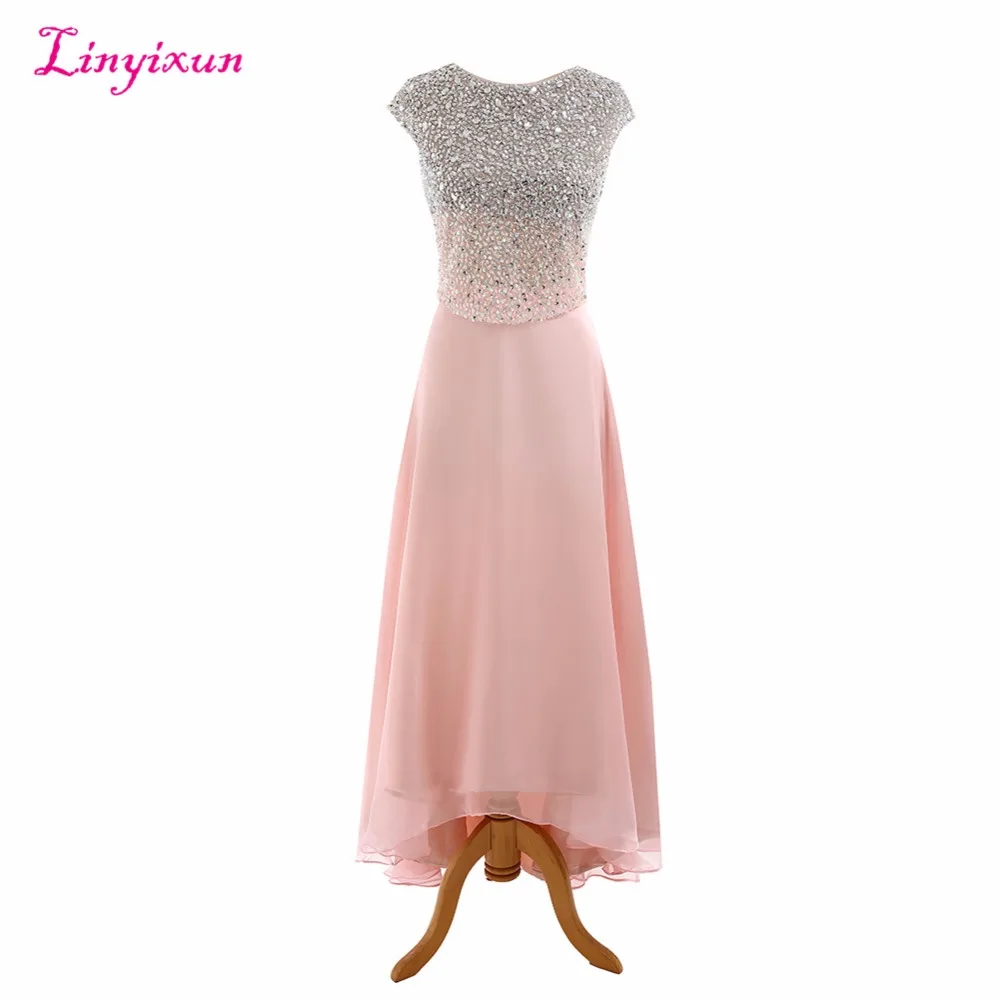 Linyixun реальное фото Новое поступление платья для выпускного вечера vestido de festa с