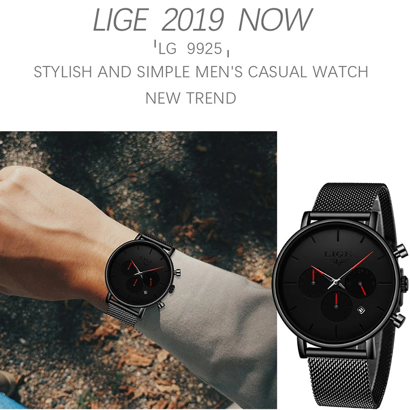 2019 LIGE New Mens Watches Fashion Top Brand Luxury Chronograph Waterproof Date Wrist Watch Casual Quartz Clock reloj hombre+Box
2019 LIGE New Mens Watches Fashion Top Brand Luxury Chronograph Waterproof Date Wrist Watch Casual Quartz Clock reloj hombre+Box