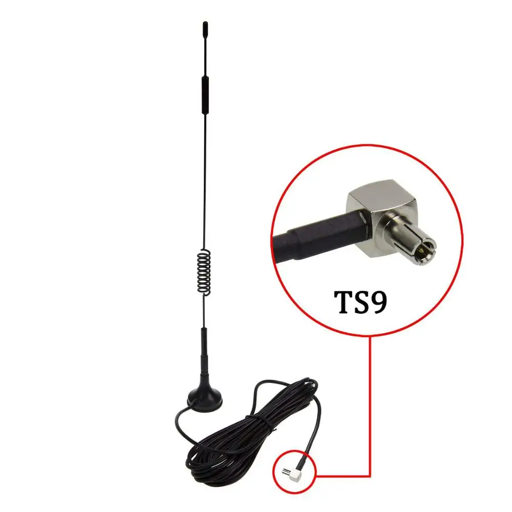 

TS9 Connector Antenna 7DBi High Gain 4G LTE CPRS GSM 3G 2.4G WCDMA Omni Directional Antenna with Magnetic Stand Base 5m RG174 Ex