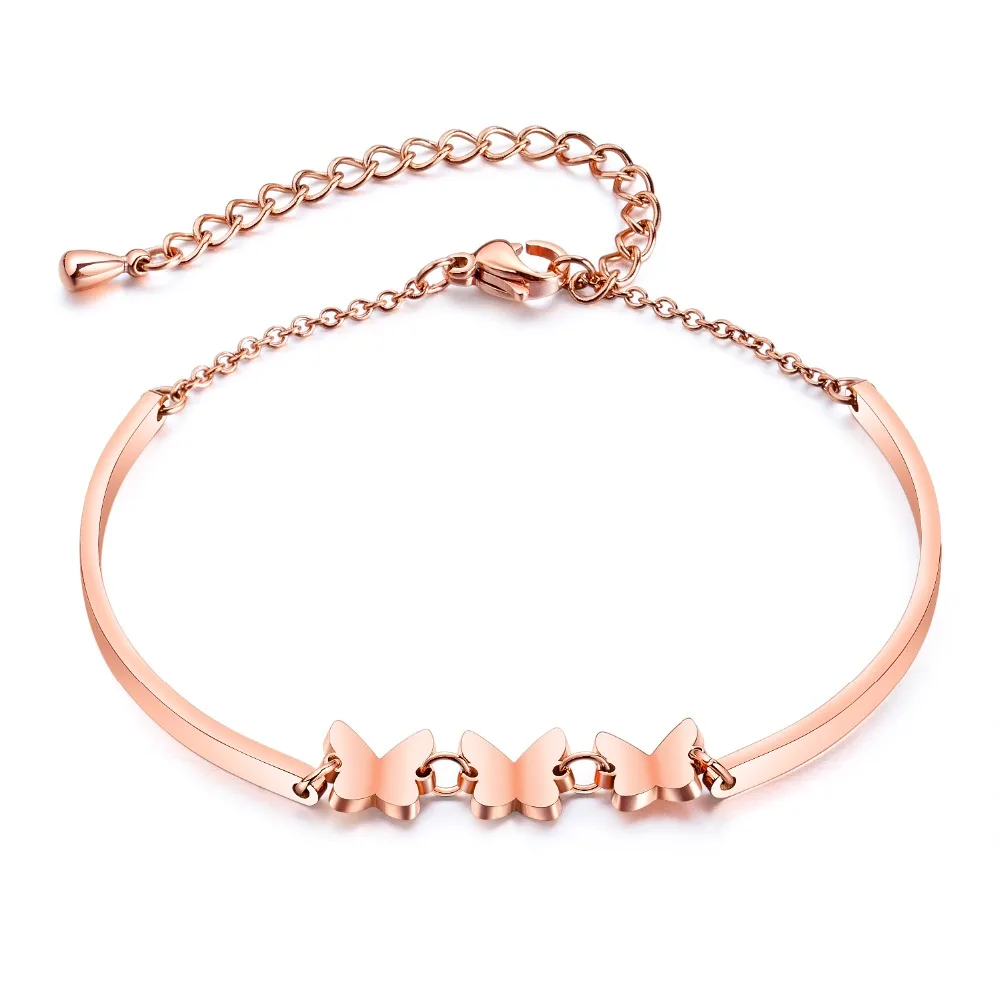 Cute rose gold Butterfly Bangle Bracelets For Women Adjustable Stainless Steel Cuff Jewelry gift Drop Shipping
Cute rose gold Butterfly Bangle Bracelets For Women Adjustable Stainless Steel Cuff Jewelry gift Drop Shipping