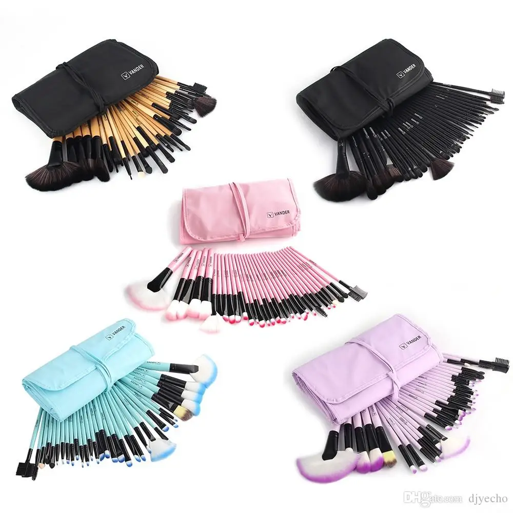Professional Bag Of Makeup Beauty Pink / Black Cosmetics 32pcs Make Up Brushes Set Case Shadows Foundation Powder Brush Kits
Professional Bag Of Makeup Beauty Pink / Black Cosmetics 32pcs Make Up Brushes Set Case Shadows Foundation Powder Brush Kits
