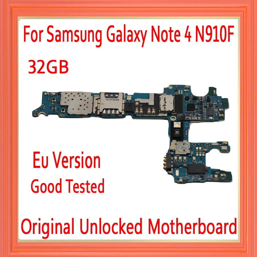С полной разблокировкой для материнской платы Samsung Galaxy Note 4 N910F, 32 ГБ оригинал для Note 4 N910F логическая плата с чипами, европейская версия
С полной разблокировкой для материнской платы Samsung Galaxy Note 4 N910F, 32 ГБ оригинал для Note 4 N910F логическая плата с чипами, европейская версия