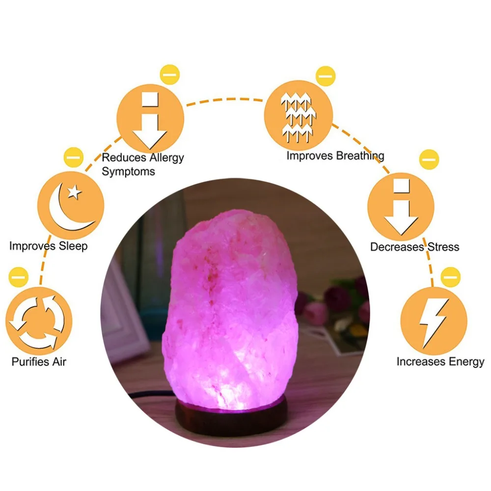 HNGCHOIGE Natural Shape Hand Carved USB Wooden Base Himalayan Crystal Rock Salt Lamp Air Purifier Night Light
HNGCHOIGE Natural Shape Hand Carved USB Wooden Base Himalayan Crystal Rock Salt Lamp Air Purifier Night Light