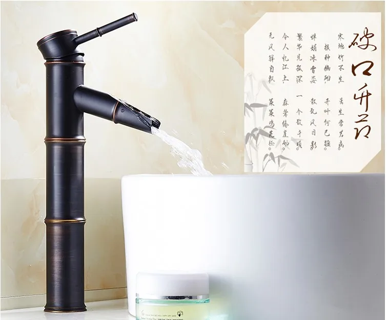 Oil Rubbed Bronze Black Finish Bathroom Taps Sink Mixer/Fashion Single Handle hot and cold wash basin tap/ Waterfall Faucet
Oil Rubbed Bronze Black Finish Bathroom Taps Sink Mixer/Fashion Single Handle hot and cold wash basin tap/ Waterfall Faucet