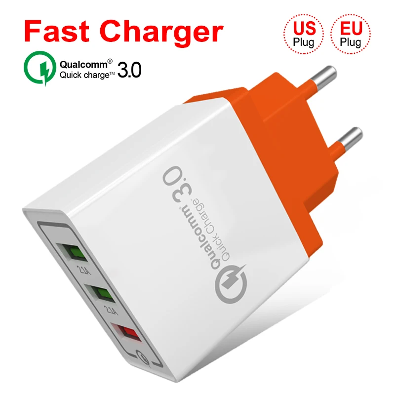 Universal 18W 3 USB Mobile Phone Fast Wall Plug for Samsung s8 s9 Huawei Wall Charger Quick Charge 3.0 for iPhone 7 8 X Xs
Universal 18W 3 USB Mobile Phone Fast Wall Plug for Samsung s8 s9 Huawei Wall Charger Quick Charge 3.0 for iPhone 7 8 X Xs