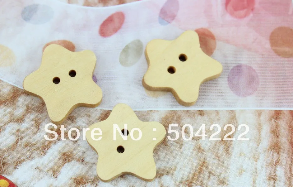 set of 250pcs 2-Holes natural star wood buttons20mm. Scrapbooking . Beading . Sewing-MK0160
set of 250pcs 2-Holes natural star wood buttons20mm. Scrapbooking . Beading . Sewing-MK0160