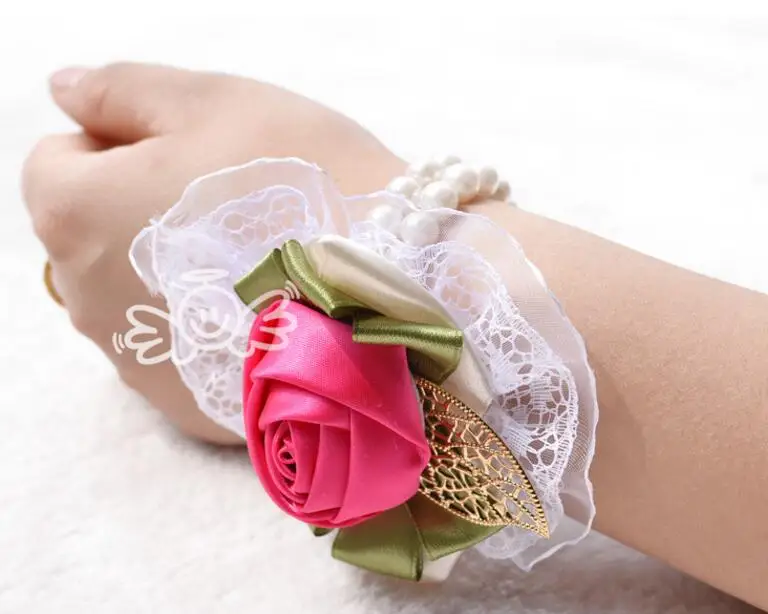 Artificial Roses Wrist Flowers Bracelet Bride Bridesmaid Wedding Bracelets Flowers Party Decoration D203
Artificial Roses Wrist Flowers Bracelet Bride Bridesmaid Wedding Bracelets Flowers Party Decoration D203