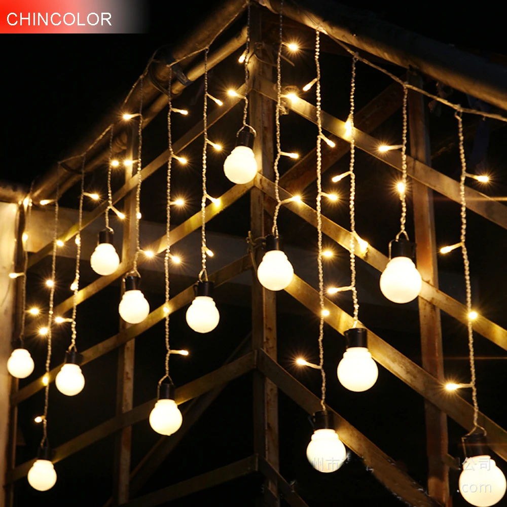 1.5*0.5m 48leds Holiday lights 5cm Bulb curtain Led Light string EU Plug Xmas Garland christmas fairy Wedding decoration New DA
1.5*0.5m 48leds Holiday lights 5cm Bulb curtain Led Light string EU Plug Xmas Garland christmas fairy Wedding decoration New DA