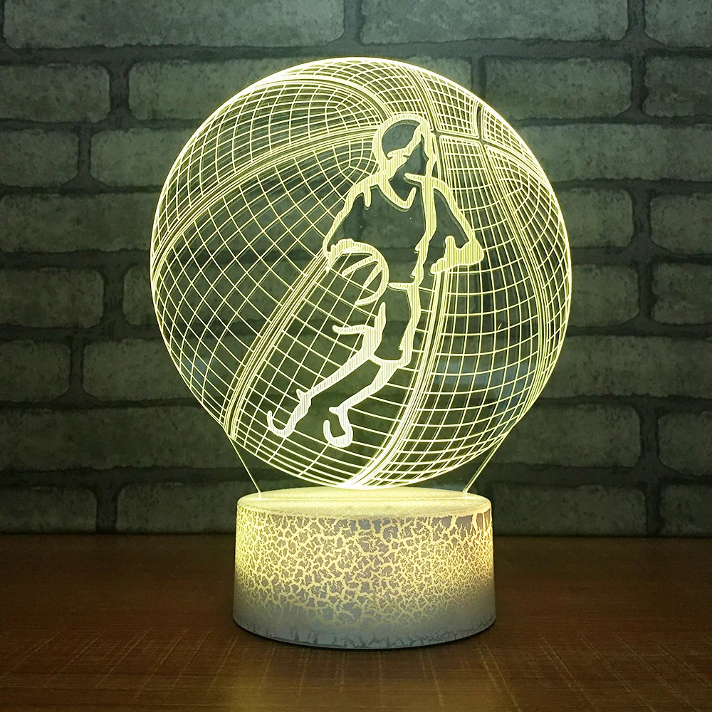 Novelty Vision 3D Night Light Basketball Modelling Lighting Fixture 7 Colors Atmosphere Table Lamp Led Kids Bedside Decor Gifts
Novelty Vision 3D Night Light Basketball Modelling Lighting Fixture 7 Colors Atmosphere Table Lamp Led Kids Bedside Decor Gifts