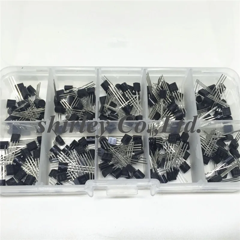 BC337 BC327 2N2222 2N2907 2N3904 2N3906 S8050 S8550 A1015 C1815 The connector Assortment Kit 10value 200PCS,Transistors Box Pack
BC337 BC327 2N2222 2N2907 2N3904 2N3906 S8050 S8550 A1015 C1815 The connector Assortment Kit 10value 200PCS,Transistors Box Pack