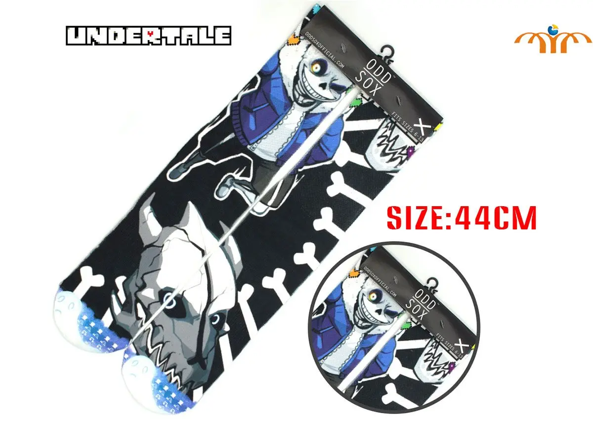 Suncomics/носки до колена с принтом Undertale Sans хлопковые носки для мальчиков и девочек