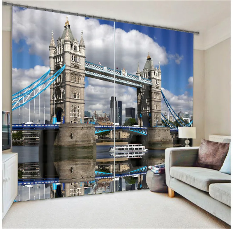 London Bridge 3D Blackout Window Curtains For Living room Bedding room Hotel/Office Curtain Drapes Cortinas para sala
London Bridge 3D Blackout Window Curtains For Living room Bedding room Hotel/Office Curtain Drapes Cortinas para sala