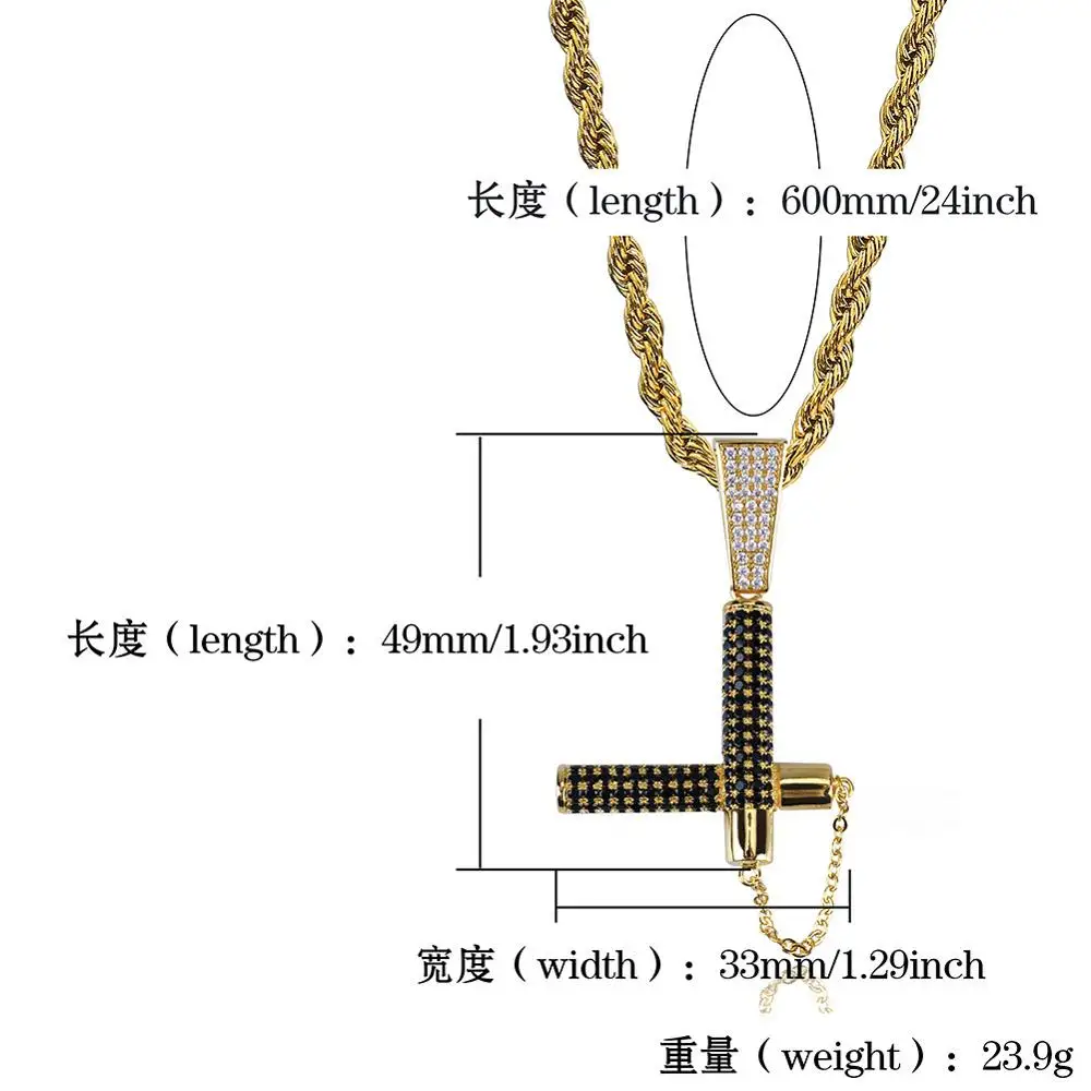Ice out inlaid black zircon nunchaku hip hop pendant charm men's necklace jewelry gift
Ice out inlaid black zircon nunchaku hip hop pendant charm men's necklace jewelry gift