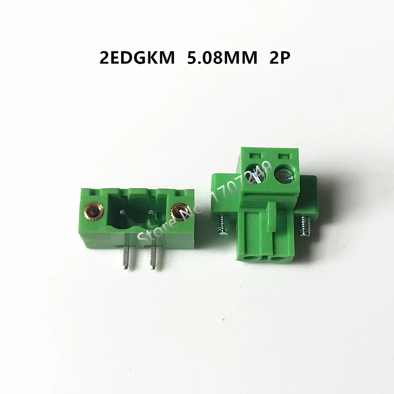 100Pcs 2EDGKM Connector =50Pcs plug + 50Pcs socket Curved needle 2EDG-5.08-2P 2EDG Pitch 5.08mm 2P With ear screw fixed Terminal
100Pcs 2EDGKM Connector =50Pcs plug + 50Pcs socket Curved needle 2EDG-5.08-2P 2EDG Pitch 5.08mm 2P With ear screw fixed Terminal