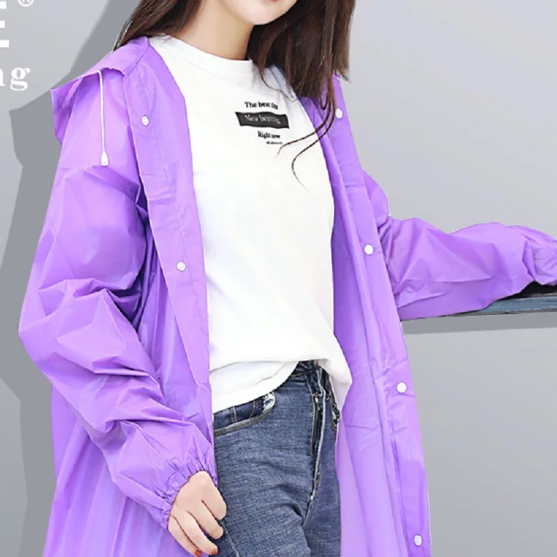 Travel outdoor hiking poncho Fashion adult men and women thick non-disposable EVA raincoat
Travel outdoor hiking poncho Fashion adult men and women thick non-disposable EVA raincoat