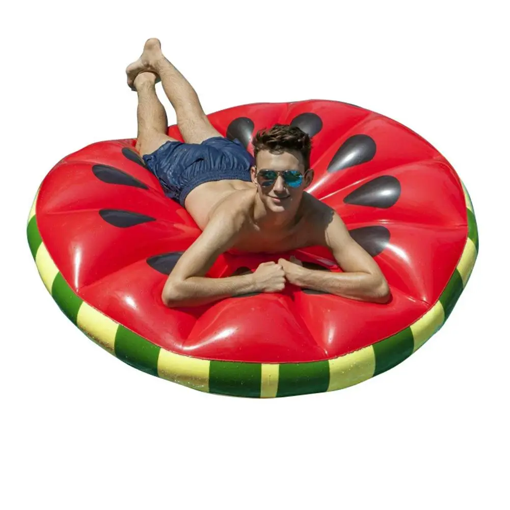 Inflatable Large Round Watermelon Floating Row Fruit bed Water Toy for Adult Holiday | Спорт и развлечения