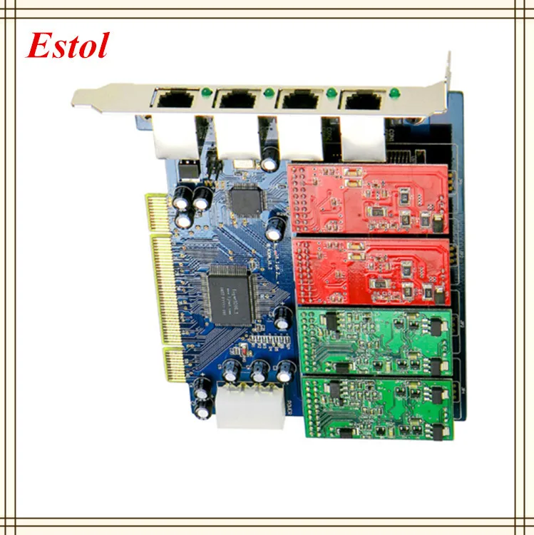 Новая аналоговая карта TDM410P/TDM410 Asterisk PCI с FXS или FXO inferface Голосовая без