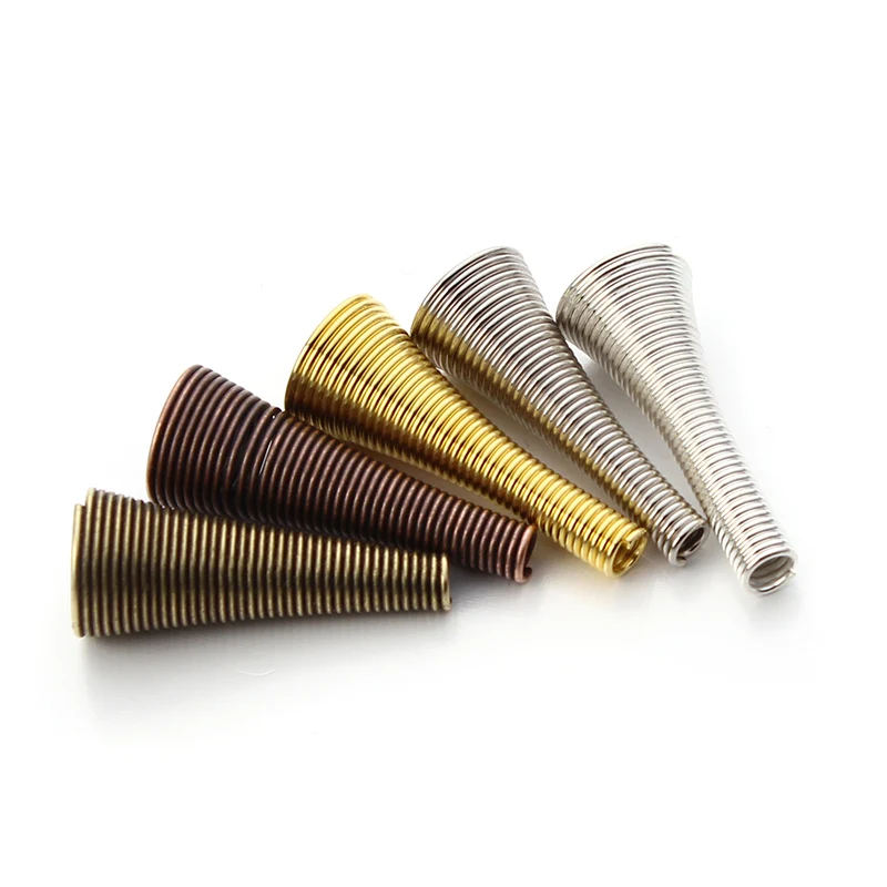 50pcs/lot 26mm length Gold/Silver Color Metal Spring Bead Caps Spacer End Caps Stoppers for DIY Jewelry Making Findings F2019
50pcs/lot 26mm length Gold/Silver Color Metal Spring Bead Caps Spacer End Caps Stoppers for DIY Jewelry Making Findings F2019