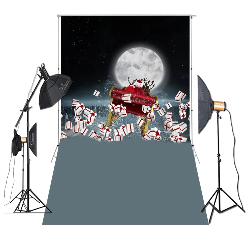 HUAYI Photography Backdrop Christmas Decoration Moon Father Christmas Car Gifts Night Photo Background For Studio XT-7057
HUAYI Photography Backdrop Christmas Decoration Moon Father Christmas Car Gifts Night Photo Background For Studio XT-7057