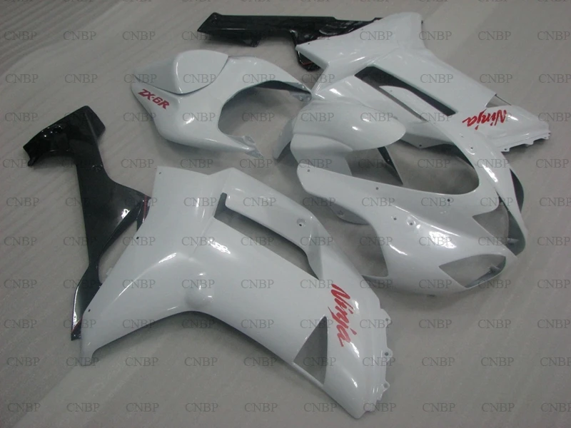 636 Zx-6r 2007 - 2008 Обтекатели ниндзя Белый Черный мотоцикл обтекатель | Дом и сад
