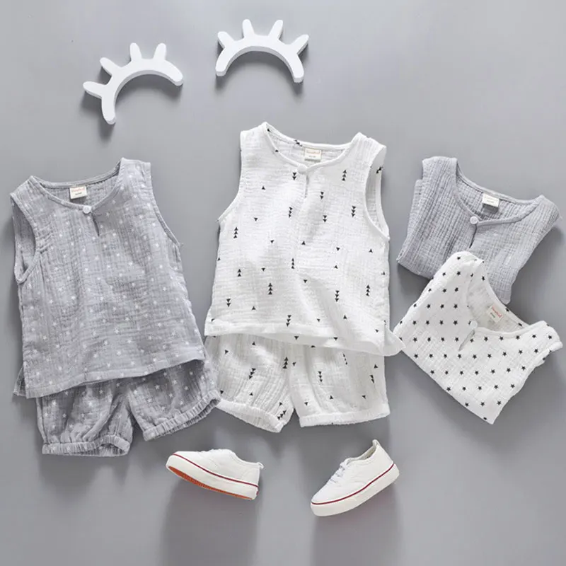 Cotton Linen Boys Girls Suit Summer Sleeveless Vest Shorts 2pcs Suit Children Set 2018 Clothing Kids Sets Bebe Toddler 0-5T
Cotton Linen Boys Girls Suit Summer Sleeveless Vest Shorts 2pcs Suit Children Set 2018 Clothing Kids Sets Bebe Toddler 0-5T