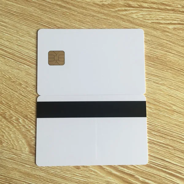 10pcs white PVC card with SLE4428 chip contact smart hotel key ISO7816 Hico magnetic stripe | Безопасность и защита