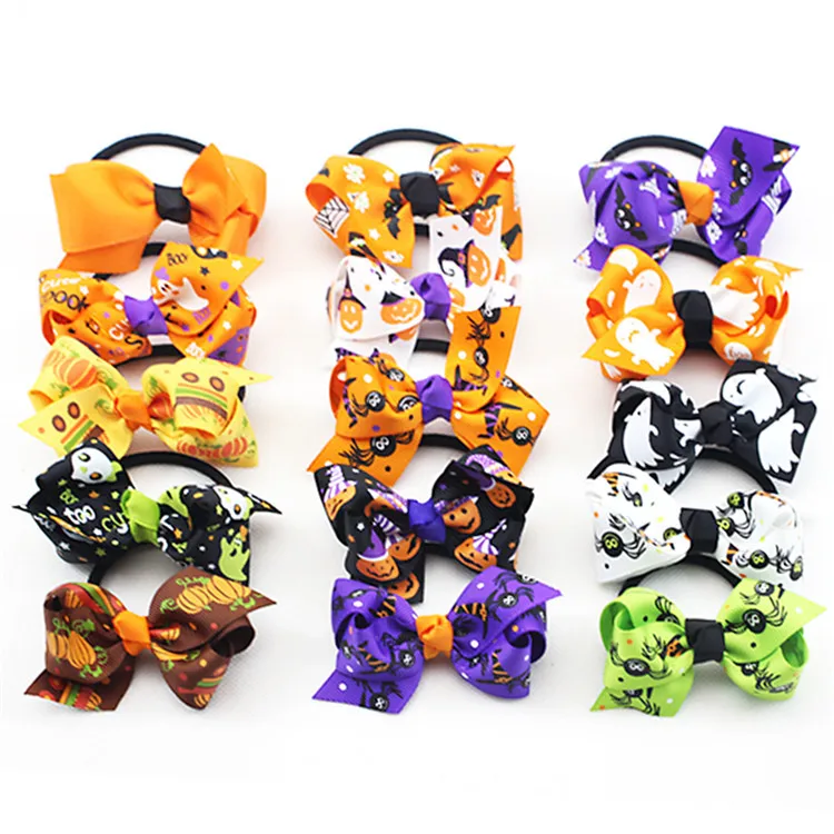 30Pcs Halloween Bow Hair Bands with Elastic for bebe Girl Elastic Boutique Bow Hair Tie Rope for Hair Accessories Kids Hair rope
30Pcs Halloween Bow Hair Bands with Elastic for bebe Girl Elastic Boutique Bow Hair Tie Rope for Hair Accessories Kids Hair rope