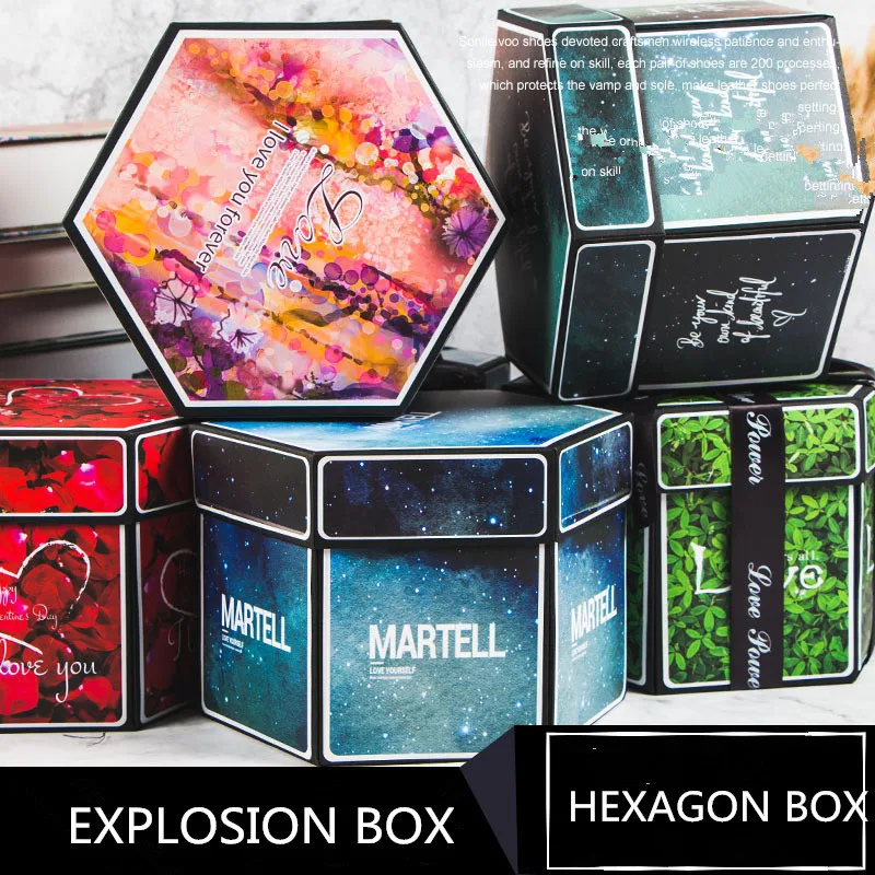 Creativity DIY Handmade Surprise Explosion Scrapbooking Photo Paper Film Album for Valentine Day Wedding Birthday Party Gift Box
Creativity DIY Handmade Surprise Explosion Scrapbooking Photo Paper Film Album for Valentine Day Wedding Birthday Party Gift Box