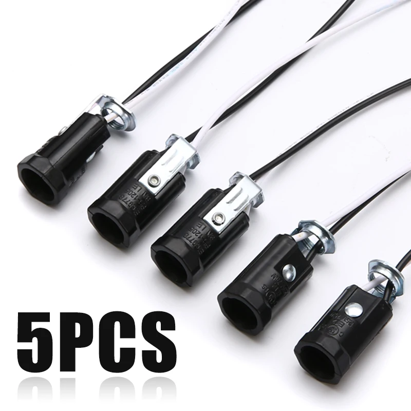 5Pcs E12 Lamp Base Socket Candelabra Base LED Light Bulb Lamp Holder Keyless 6'' Wire Leads For Lighting Accessories
5Pcs E12 Lamp Base Socket Candelabra Base LED Light Bulb Lamp Holder Keyless 6'' Wire Leads For Lighting Accessories